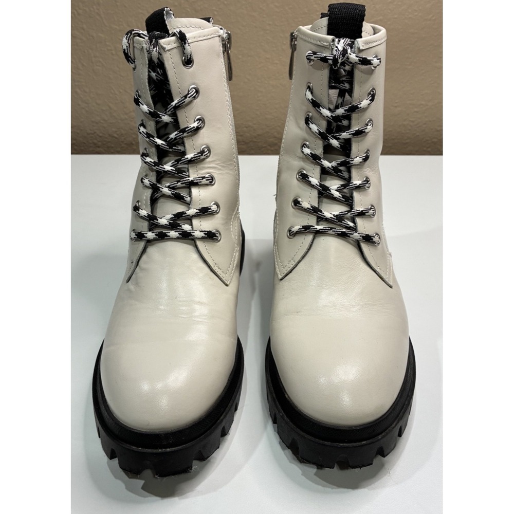 Franco Sarto Size 8 Women's L-Robbie Combat‎ Boots Putty - Picture 2 of 11